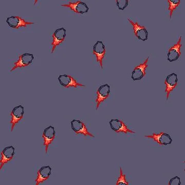 Seamless pattern sky falling meteor cartoon vector 스톡 일러스트
