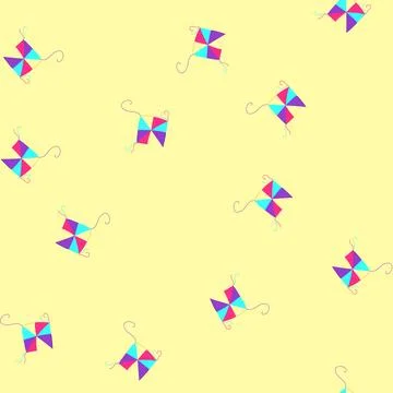 Seamless pattern sky kite cartoon vector 스톡 일러스트