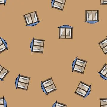 Seamless pattern sky pergola patio cartoon vector イラスト素材