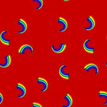 Seamless pattern sky rainbow cartoon vector 库存插图