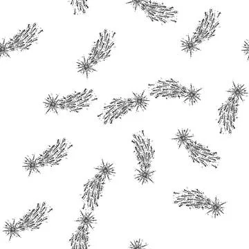 Seamless pattern sky star fall sketch hand drawn 스톡 일러스트