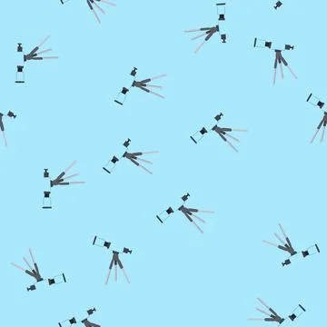 Seamless pattern sky telescope cartoon vector Illustrazione stock