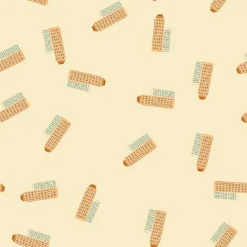 Seamless pattern skyscraper skyscraper cartoon vector Stock Illustration