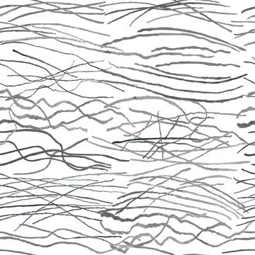 Seamless pattern with slate pencil hand drawn abstract lines, doodles Stock Illustration