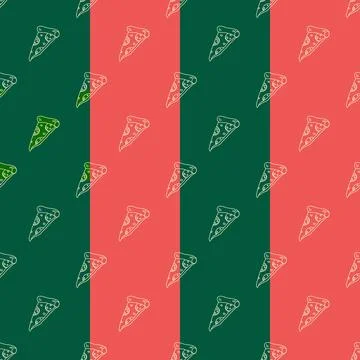 Seamless pattern with slice of pizza. Stock Illustration