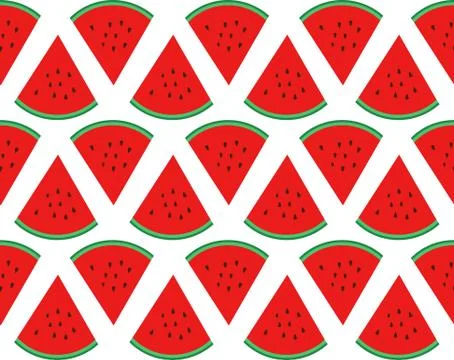 Seamless pattern of slice watermelon wallpaper background - Vector illustration Stock Illustration