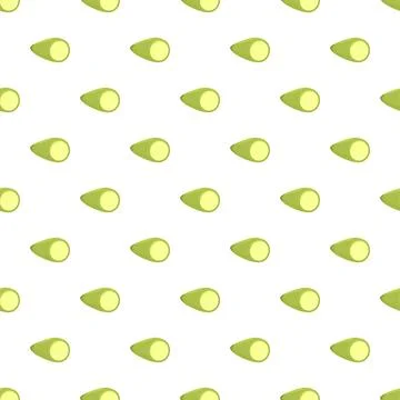 Seamless pattern of sliced bamboo shoots on white 库存插图