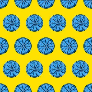 Seamless pattern. Sliced pieces of citrus fruit. The bright backdrop of tropical Stock Illustration