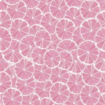 Seamless pattern of sliced round orange slices tightly packed Stock Illustration