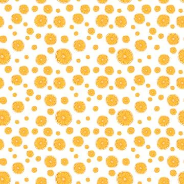 Seamless pattern with slices of dried orange. Stock Photos
