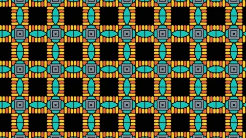 A seamless pattern slide animation of colorful shapes that can be used for Stock Footage 202109337