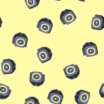 Seamless pattern slim charging pad wireless cartoon vector Illustrazione stock