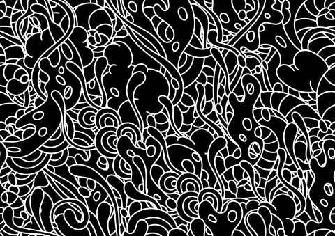 Seamless pattern with slime and tentacles. Illustrazione stock