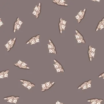 Seamless pattern slipper kid slippers cartoon vector Stockillustratie