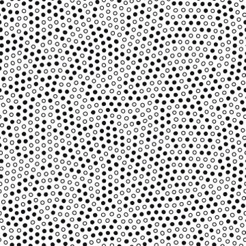 Seamless pattern with small black circles. Minimalist dots background. Black and Stock Illustration