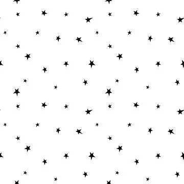 Seamless pattern with small black stars. Night sky, astronomy, space backgr.. 库存插图
