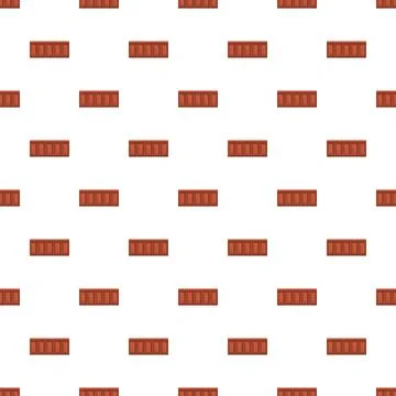 Seamless pattern of small brown wooden fences Stock Illustration
