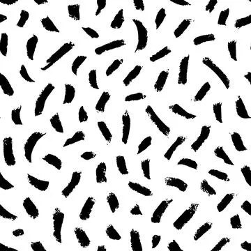 Seamless pattern with small brushstrokes and dash Stock Illustration