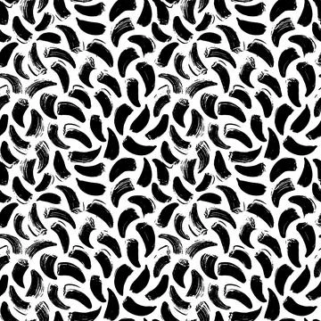 Seamless pattern with small curved brush strokes. Stock Illustration