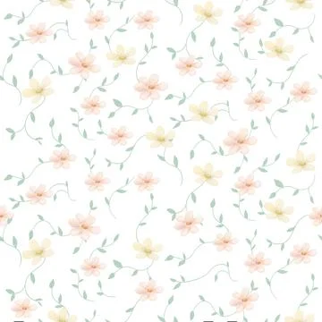 Seamless pattern with small cute spring flowers, perfect for nursery decor, a Illustrazione stock