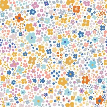Seamless pattern with small flowers for children's and women's clothing in Stock Illustration