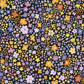 Seamless pattern with small flowers for children's and women's clothing in Illustrazione stock