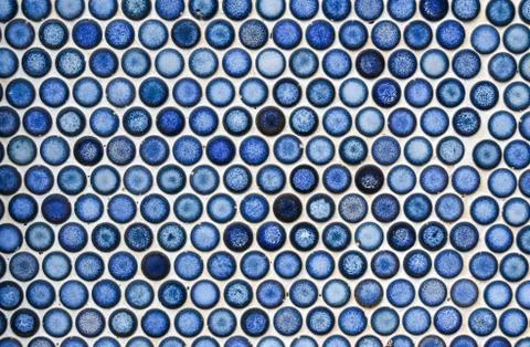 Seamless pattern with small geometric circles blue Stock Photos