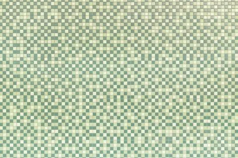 Seamless pattern of small green and white mosaic tiles Stock Photos