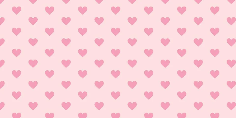 Seamless pattern of small heart shapes on background Stock Illustration