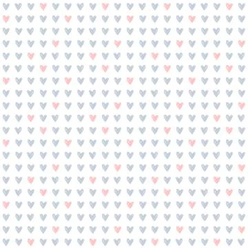 Seamless pattern with small hearts. Vector background. Stock Illustration