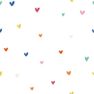 Seamless pattern, small hearts on a white back Stock Illustration