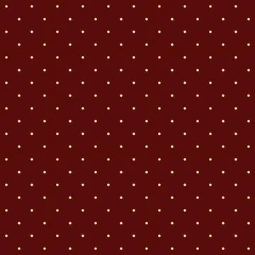 Seamless pattern - small light yellow dots on a deep maroon background.  Illustrazione stock