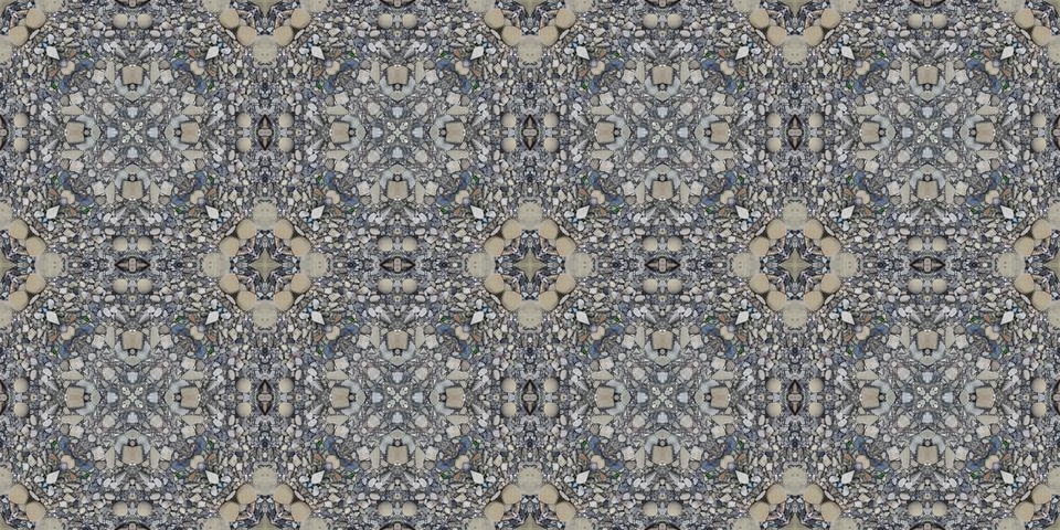 Seamless pattern of small natural round stone. Gray texture of natural ston.. イラスト素材