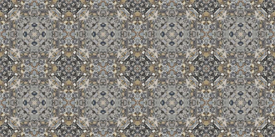 Seamless pattern of small natural round stone. Gray texture of natural ston.. Stock Illustration