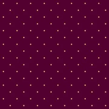 Seamless pattern - small pink dots on a rich moderate maroon background.  Illustrazione stock
