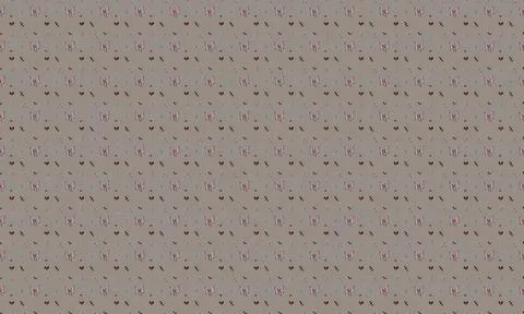 Seamless pattern of small pink flowers on beige background Stock Illustration