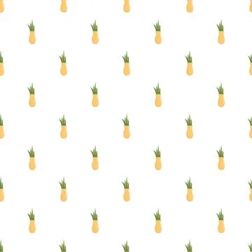 Seamless pattern of small potted succulent plants Stock Illustration