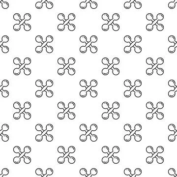 Seamless pattern of small quadcopter drone icons 스톡 일러스트
