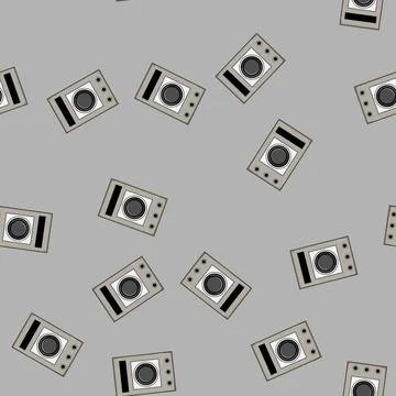 Seamless pattern small retro control panel cartoon vector イラスト素材