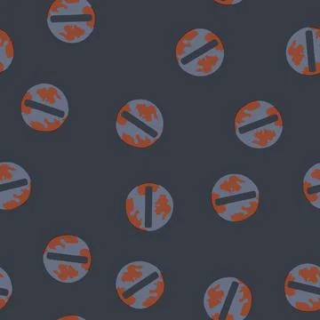 Seamless pattern small rusty screw head cartoon vector 스톡 일러스트