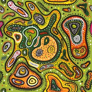 Seamless pattern of small spots and dots Stock Illustration