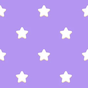 Seamless pattern with small stars in flat style Stock Illustration