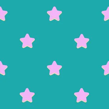 Seamless pattern with small stars in flat style Stock Illustration