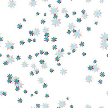 Seamless pattern with small stars vector in multiple colors イラスト素材