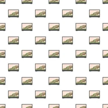 Seamless pattern with small terrariums displaying green plants Stock Illustration