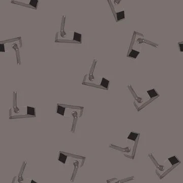 Seamless pattern smart door handle cartoon vector Illustration