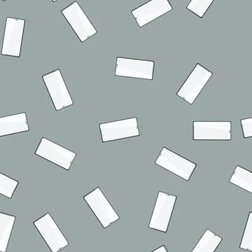 Seamless pattern smart phone glass screen cartoon vector 스톡 일러스트