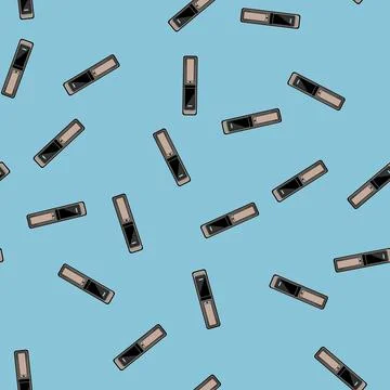 Seamless pattern smartphone facial recognition lock cartoon vector Stock Illustration