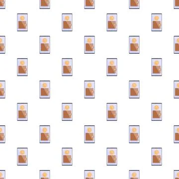 Seamless pattern with smartphone showing digital wallet and crypto Illustrazione stock