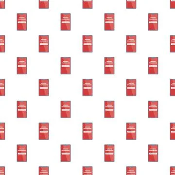 Seamless pattern with smartphone showing wrong password error Stock Illustration